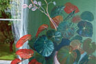 Oil on Canvas: Begonia by the Window